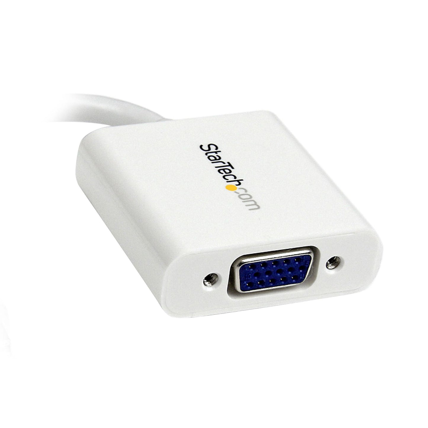 StarTech.com Mini DisplayPort to VGA Adapter - Active Mini DP to VGA Converter - 1080p Video - mDP or Thunderbolt 1/2 Mac/PC to VGA Monitor/Projector/Display - mDP 1.2 to VGA Dongle - White