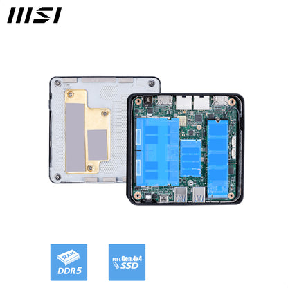 MSI Cubi NUC AI 1UMG Intel Core Ultra 5 125H ( 14th Gen - Core Ultra Series 1 ) , Barebone, NUC, SFF, Mini Computer, HTPC, (NO RAM, NO Storage, NO OS), Intel Graphics/DDR5/Dual ThunderBolt 4/Dual HDMI/Dual LAN/WiFi 6E/BT 5.3/VESA - NUC AI 1UMG I5 125H BB