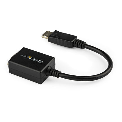 StarTech.com DisplayPort to VGA Adapter - Active DP to VGA Converter - 1080p Video - DisplayPort Certified - DP/DP++ Source to VGA Monitor Cable Adapter Dongle - Latching DP Connector