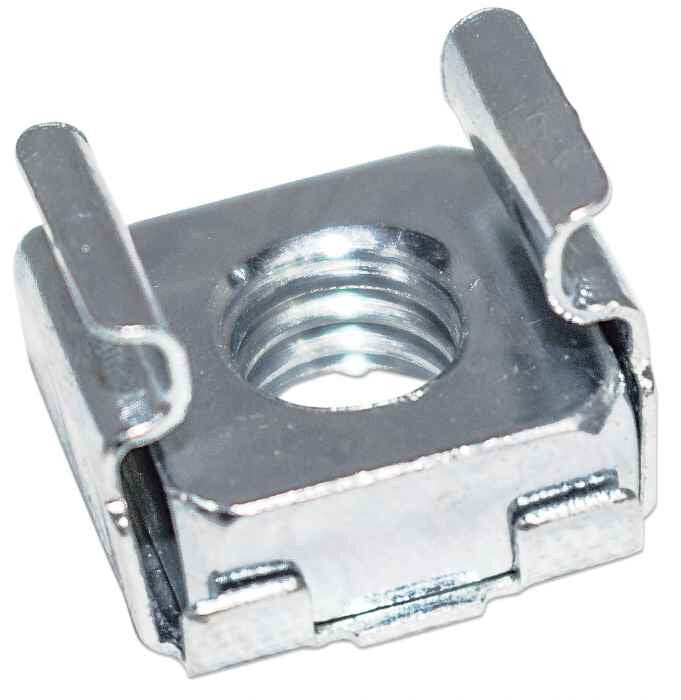 Intellinet Cage Nut Set (50 Pack), M6 Nuts, Bolts and Washers, Suitable for Network Cabinets/Server Racks, Plastic Storage Jar, Lifetime Warranty