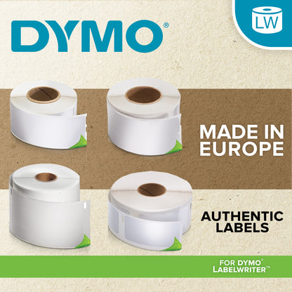 DYMO Authentic LabelWriter Large Address Labels | 36 mm x 89mm | Self-Adhesive | 2 Rolls of 260 (520 Easy-Peel Labels) | for LabelWriter Label Makers | Made in Europe