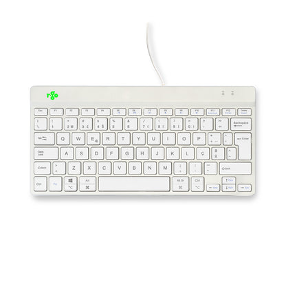 R-Go Tools Ergonomic keyboard R-Go Compact Break, compact keyboard with break software, QWERTY (PT), wired, white