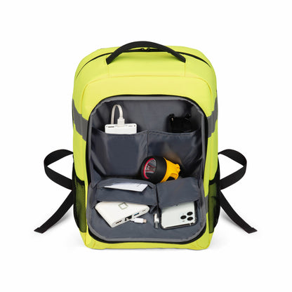 DICOTA P20471-17 backpack Rucksack Black, Grey, Yellow Recycled polyethylene terephthalate (rPET)