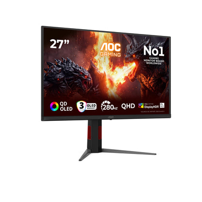 AOC G4 Q27G4ZD computer monitor 67.3 cm (26.5") 2560 x 1440 pixels Quad HD QD-OLED Black, Red
