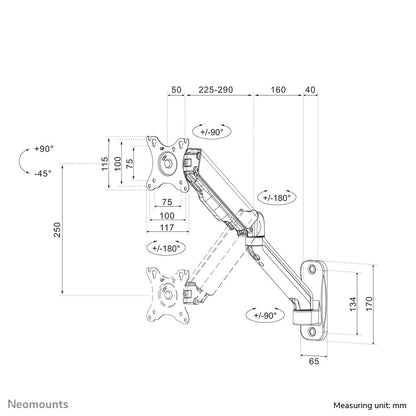 Neomounts tv/monitor wall mount