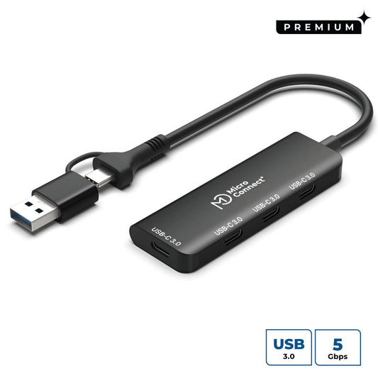 Microconnect UC0070-5G-USB-C-4IN1-C interface hub USB 3.2 Gen 1 (3.1 Gen 1) Type-C 5000 Mbit/s Silver