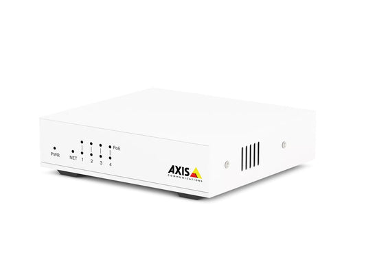 Axis 02101-002 network switch, Unmanaged, 4-port, Power over Ethernet (PoE), white