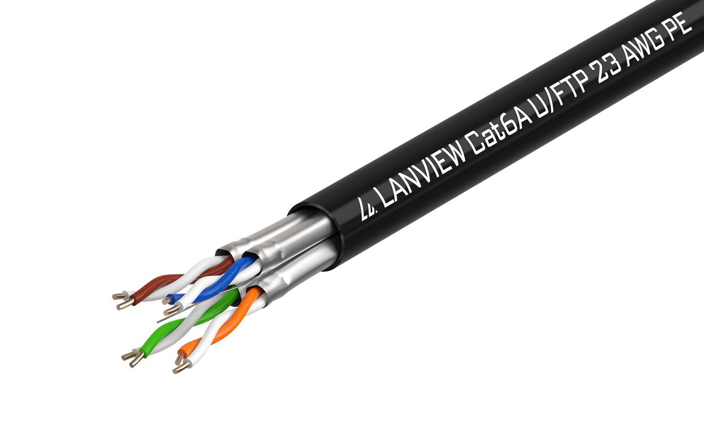Lanview LVN122445 networking cable Black 500 m Cat6a U/FTP (STP)