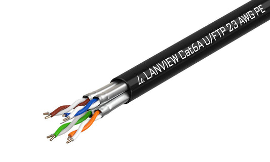 Lanview LVN122445 networking cable Black 500 m Cat6a U/FTP (STP)
