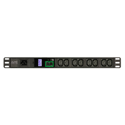 APC Easy Rack PDU, Metered, 1U, 1 Phase, 3.7kW, 230V, 16A, 8 x C13 outlets, IEC60320 C20 inlet