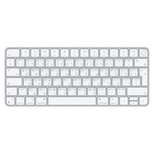 Apple Magic keyboard Universal USB + Bluetooth Arabic Aluminium, White