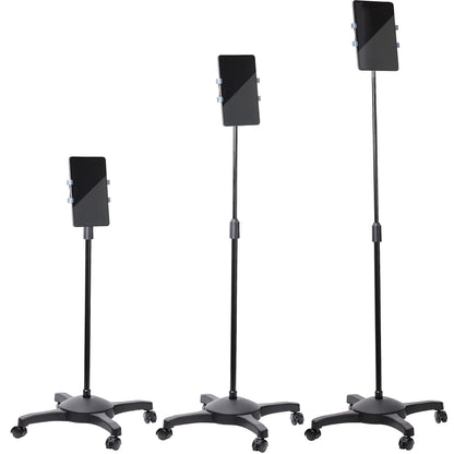 StarTech.com Mobile Tablet Stand with Lockable Wheels - Height Adjustable Cart - Universal Rolling Floor Stand for Tablets from 7 to 11 inch, Portable Tablet Stand w/ Detachable Tablet Holder - TAA