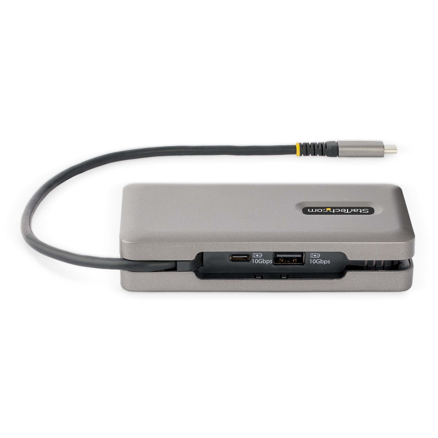 StarTech.com USB-C Multiport Adapter - HDMI/VGA - 4K 60Hz - 3-Port USB Hub - 100W Power Delivery Pass-Through - GbE - Travel Mini Docking Station w/ Charging - 1ft/30cm Wrap-Around Cable