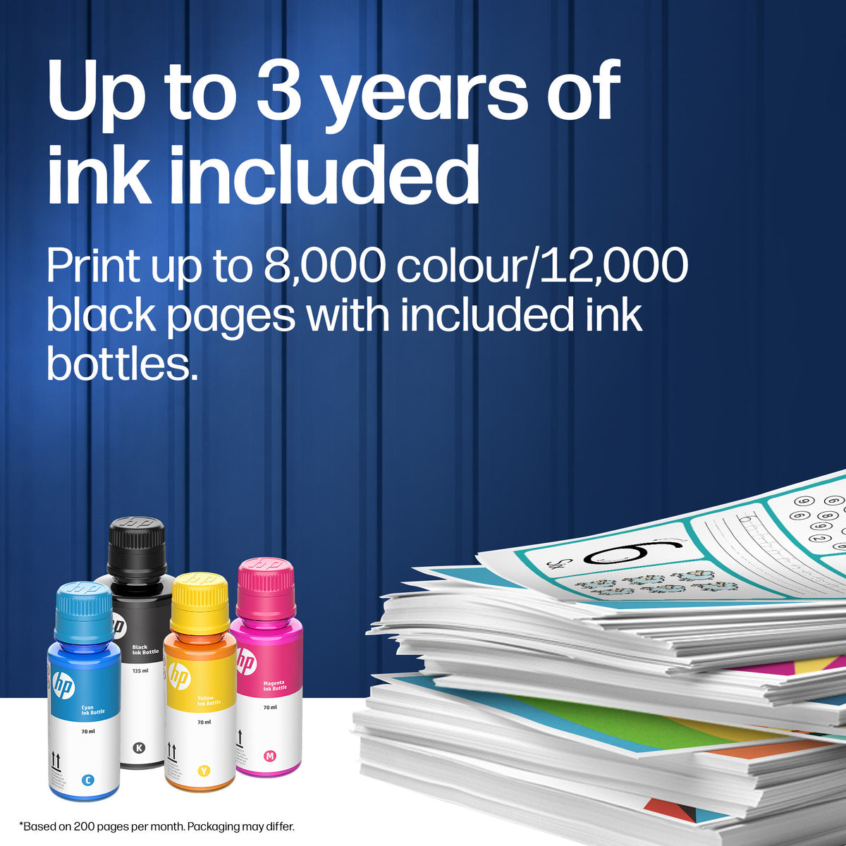 HP Smart Tank 7005 Wireless All-in-One Color Printer, Two-sided printing; Copier, Scanner