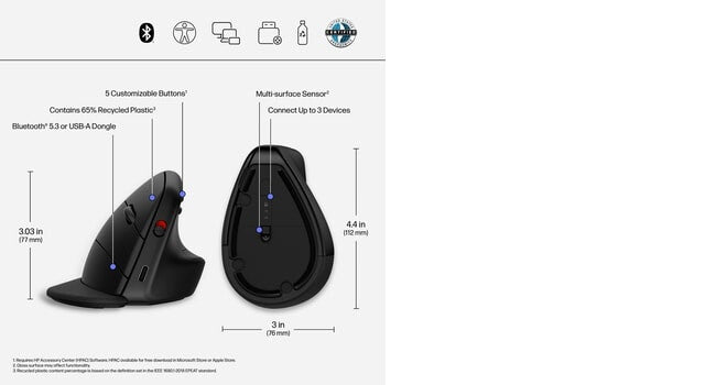 HP 925 Ergonomic Vertical Mouse