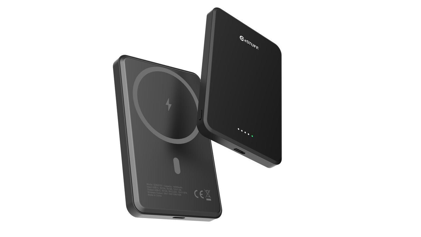 eSTUFF ES641101 power bank Wireless charging Black