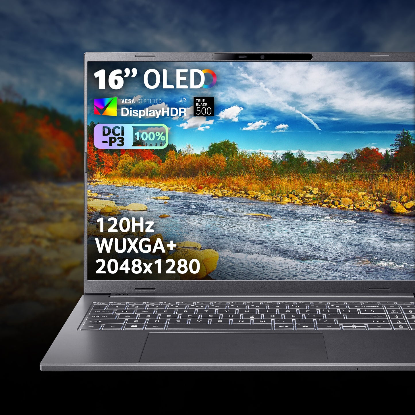 Acer Aspire 16 AI AI 16 A16-61M - AMD Ryzen AI 7 350, 16 GB, 1TB SSD, 16" WUXGA+ OLED, Windows 11 Copilot+ Notebook