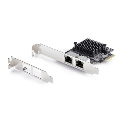 StarTech.com 2-Port 5G Gigabit PCIe Network Adapter Card, 5G/2.5G/1G/100M/10M PCI Express LAN Card, Realtek RTL8126, Windows and Linux, TAA Compliant