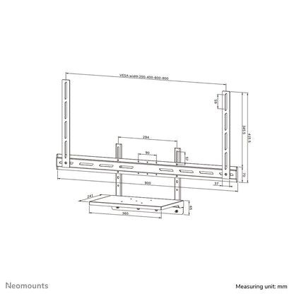 Neomounts AV45-500BL Laptop shelf kit 43-110" - VESA - max 2,5 kg - universal