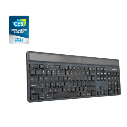 Targus Sustainable Energy Harvesting EcoSmart keyboard Universal Bluetooth QWERTY Nordic Black