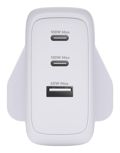 dbramante1928 IT - UK W. Charger - 2xUSB-C 100W + 1xUSB-A - WHT