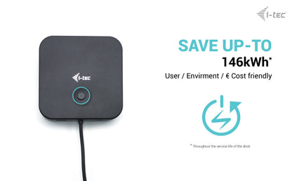 i-tec USB-C HDMI Dual DP Docking Station with Power Delivery 100 W