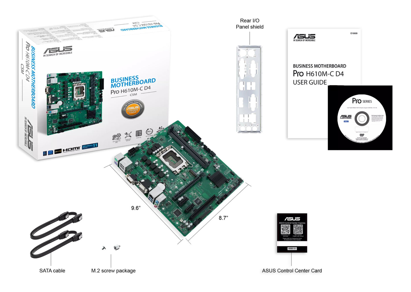 ASUS PRO H610M-C D4-CSM Intel H610 LGA 1700 micro ATX