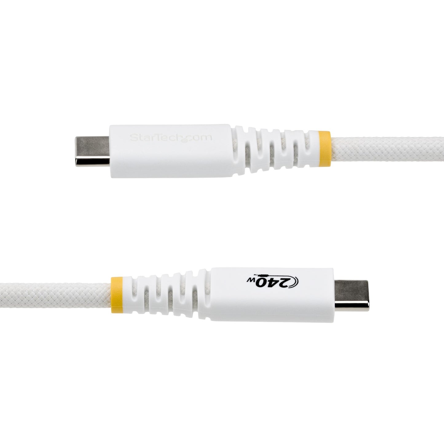 StarTech.com 1m (3ft) USB-C Charging Cable, Durable and Ultra-Flexible, 240W (5A) PD EPR, USB 2.0 Laptop Charger Cable, USB-IF Certified, Rugged USB-C Charging Cord - White
