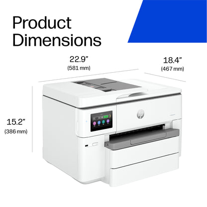 HP OfficeJet Pro 9730e Wireless All-in-One Color Printer, Instant Ink; Two-sided printing