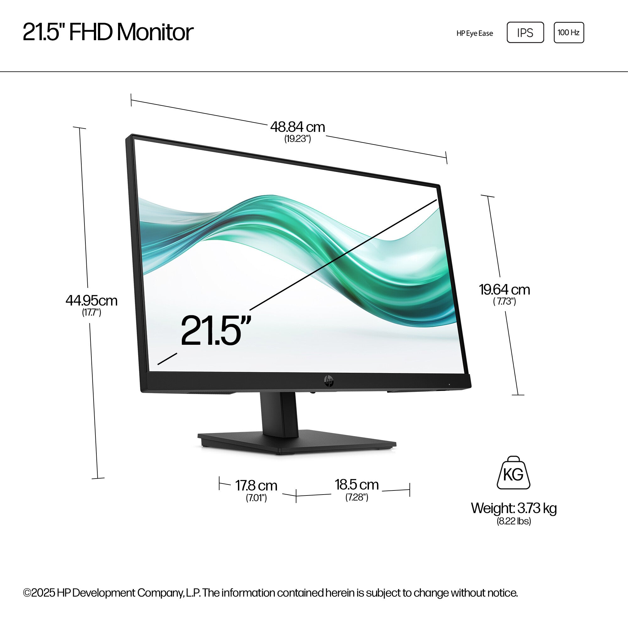 HP Series 3 Pro 21.5 inch FHD Monitor 322ph