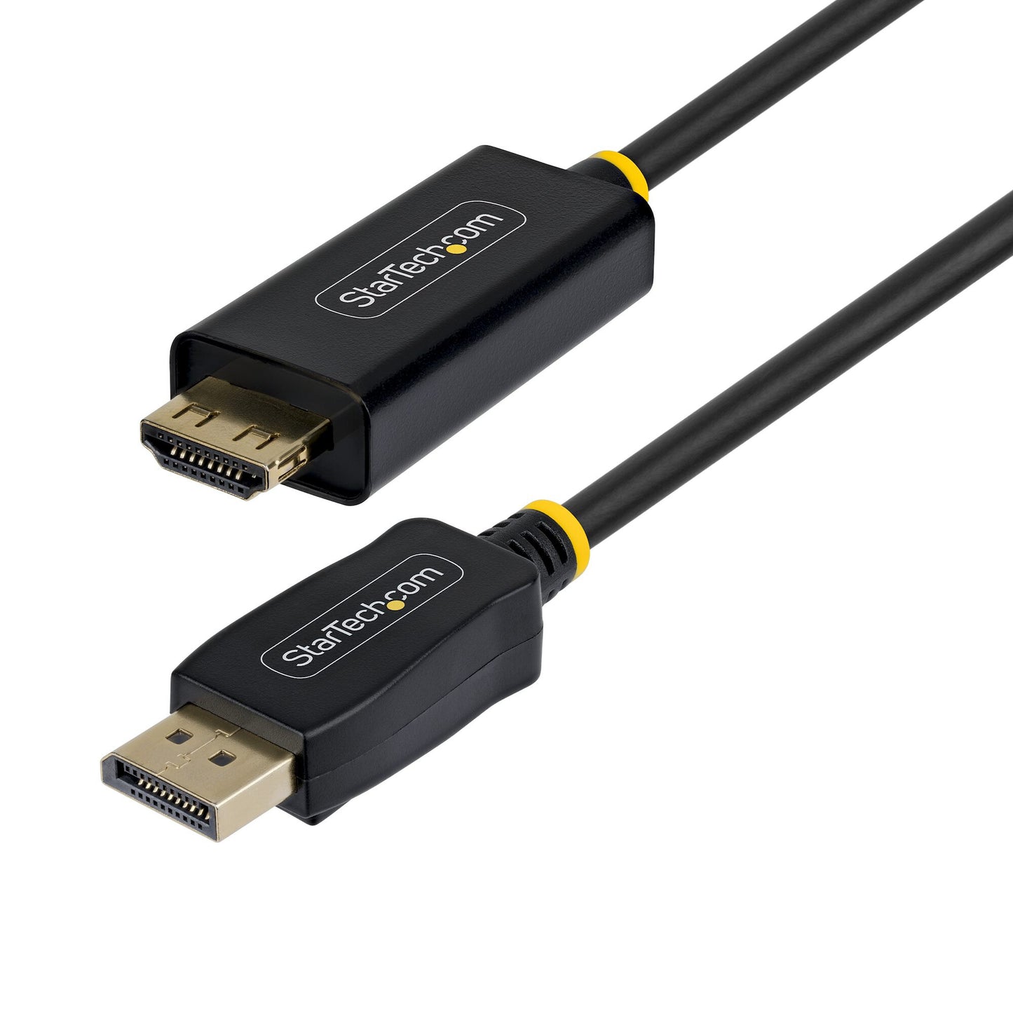 StarTech.com 15ft (4.5m) DisplayPort to HDMI Adapter Cable with Gripping Connectors, 4K 60Hz, HDR, Uni-Directional DP to HDMI Video Converter, DP Desktop to HDMI Monitor
