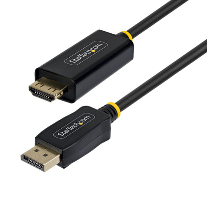 StarTech.com 1m DisplayPort to HDMI Adapter Cable with Gripping Connectors, 4K 60Hz, HDR, Uni-Directional DP to HDMI Video Converter, DP Desktop to HDMI Monitor