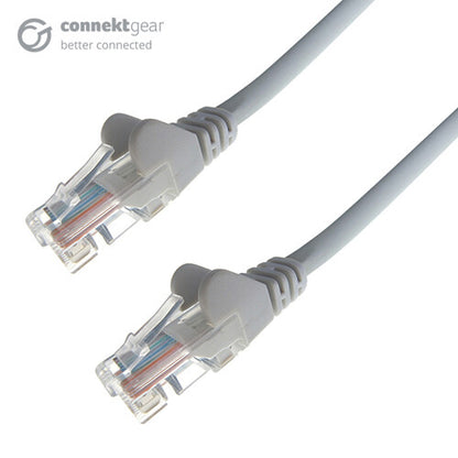 connektgear 3m RJ45 CAT5e UTP Stranded Flush Moulded Network Cable - 24AWG - Grey