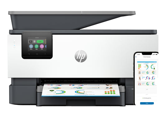 HP OfficeJet Pro 9120e Wireless All-in-One Colour multifunction printer, instant ink, two-sided printing