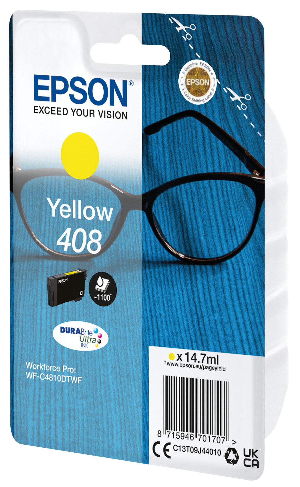 Epson 408 Spectacles DURABrite Ultra Single Yellow Ink
