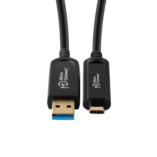 Microconnect MC-USB3.2CA10OP USB cable USB 3.2 Gen 2 (3.1 Gen 2) 10 m USB A USB C Black