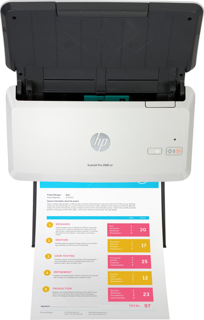 HP ScanJet Pro 2000 s2 Sheet-fed scanner 600 x 600 DPI A4 Black, White