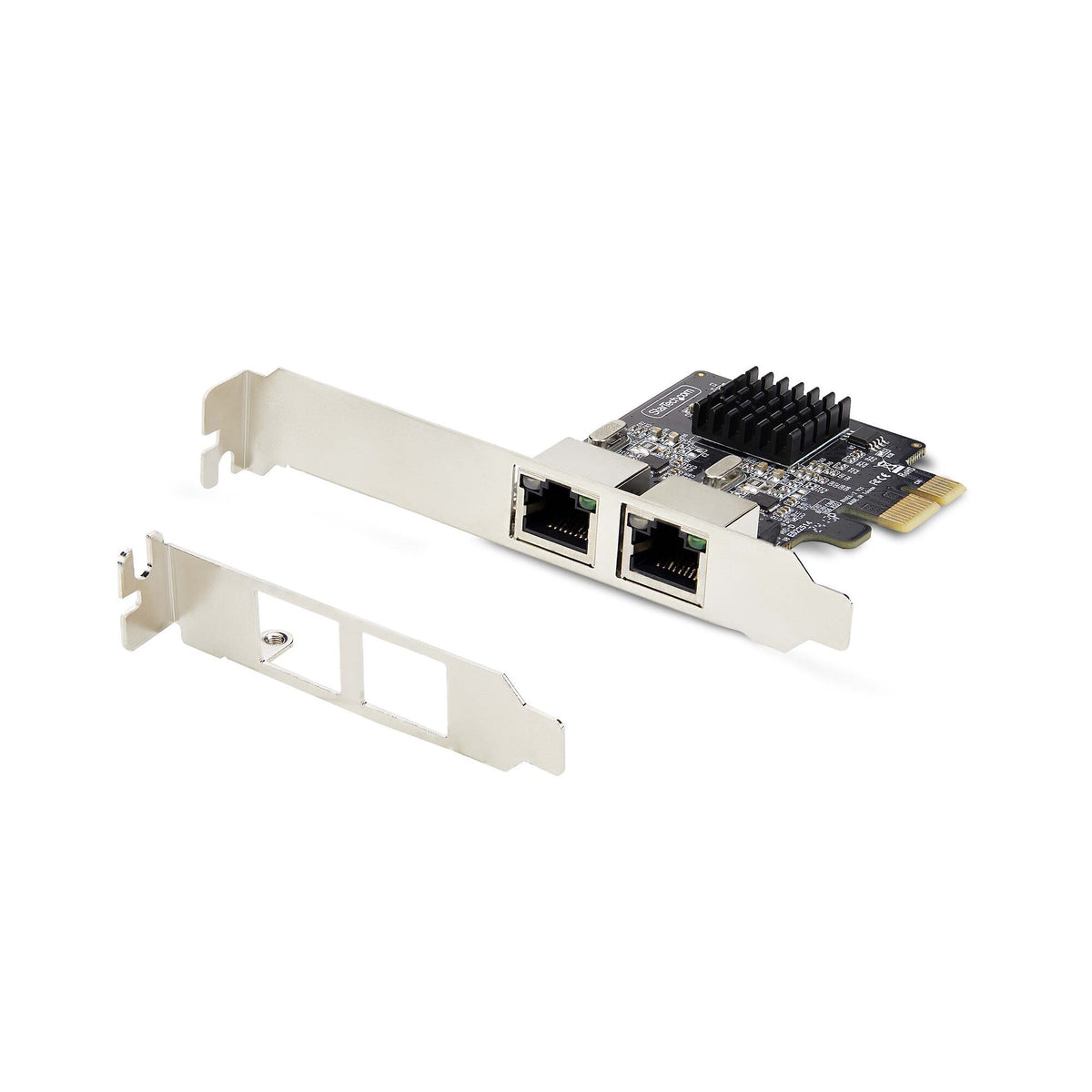 StarTech.com 2-Port Gigabit PCIe Network Adapter Card, 10/100/1000Mbps PCI Express NIC, Dual Realtek RTL8111H, Works with Windows and Linux, TAA Compliant