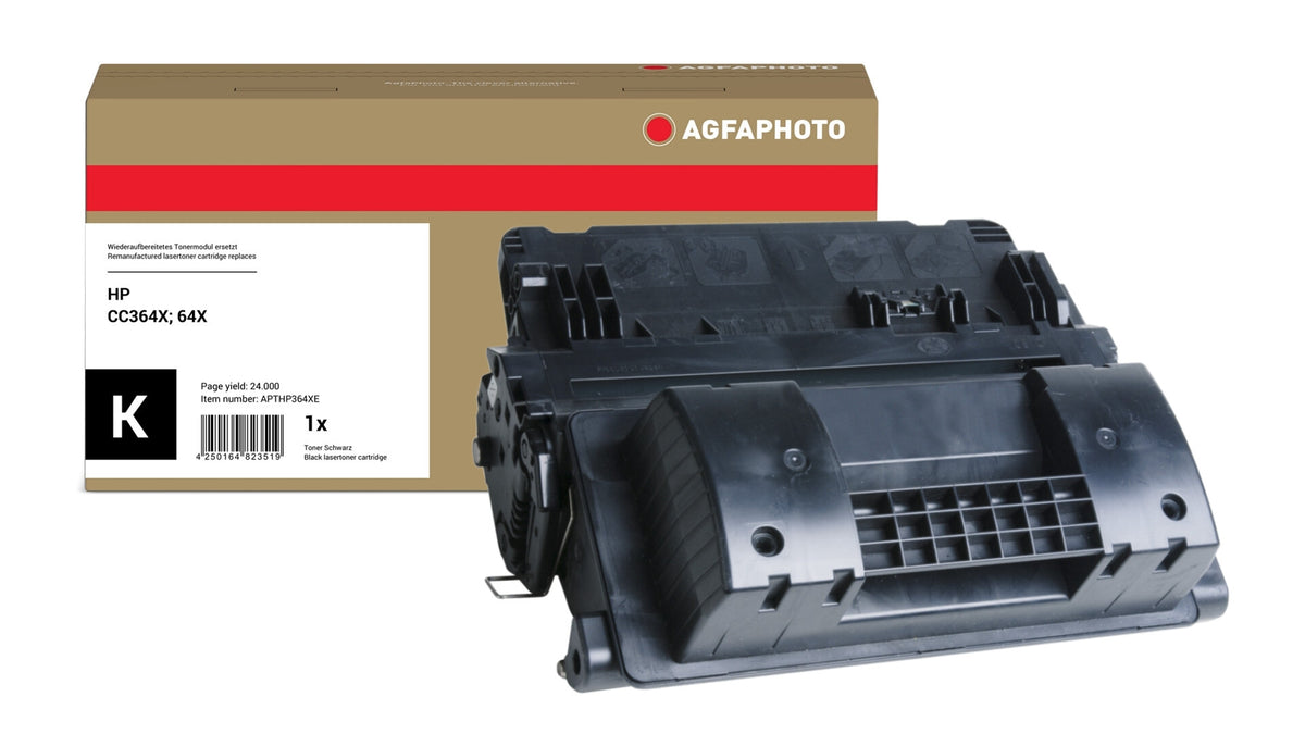 AgfaPhoto Compatible Toner Cartridge, Black, Replacement for HP CC364X, 64X, 24000 Pages