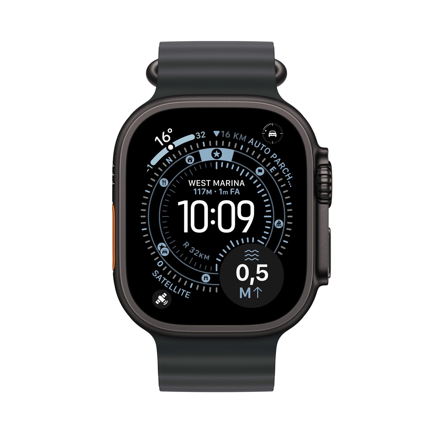 Apple Watch Ultra 3 GPS + Cellular 49mm Black Titanium Case with Black Ocean Band
