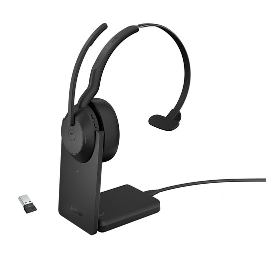 Jabra Evolve2 55 - Link380a MS Mono (Include Stand) headset, Head-band, Wired & Wireless, Boom microphone, Office/Call center