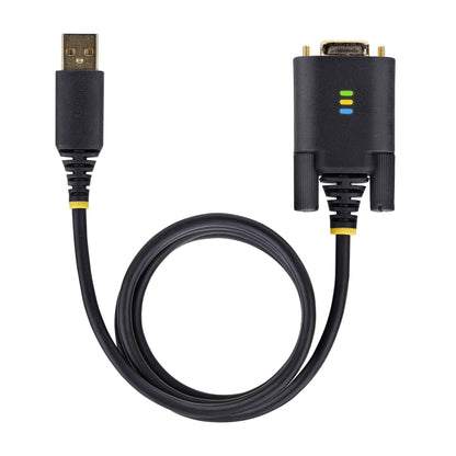 StarTech.com 6.6ft (2m) USB to Null Modem Serial Adapter Cable, COM Retention, FTDI, USB-A to DB9 RS232, Interchangeable DB9 Screws/Nuts, Windows/macOS/Linux