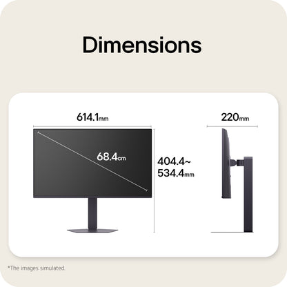 LG ELECTRONICS computer monitor 68.6 cm (27") 1920 x 1080 pixels Full HD LCD Black