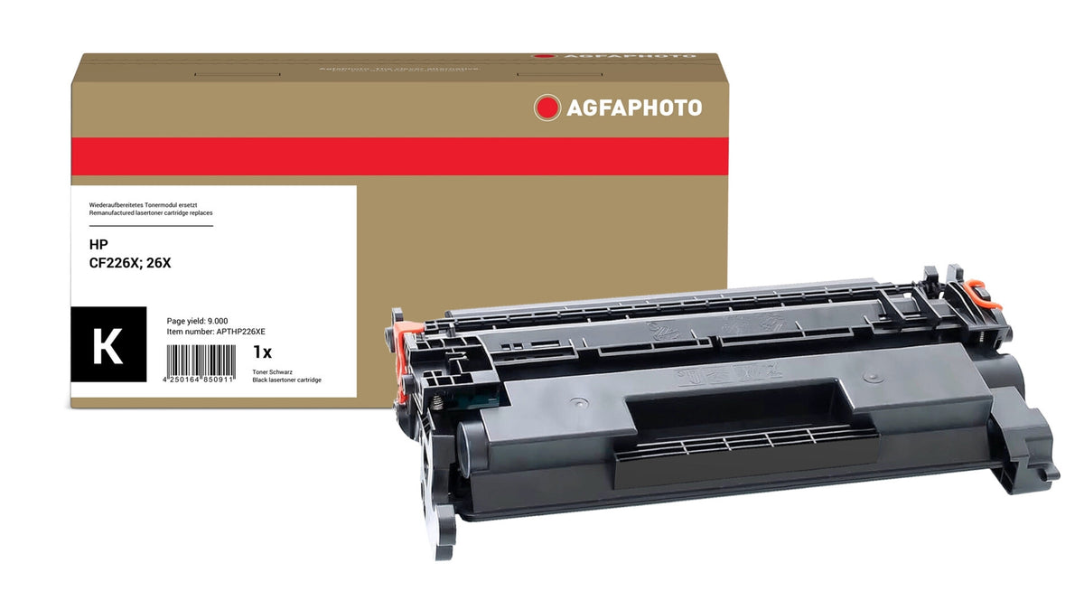 AgfaPhoto Compatible Toner Cartridge, Black, Replacement for HP CF226X, 26X, 9000 Pages