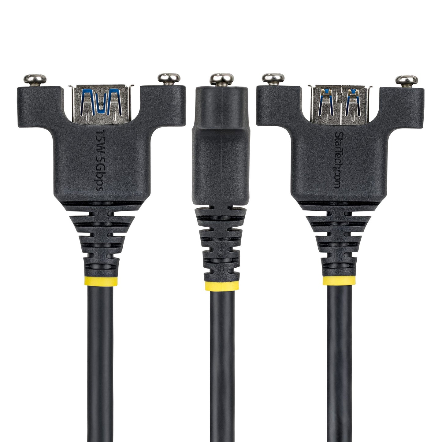 StarTech.com 2m Panel Mount USB Cable A to A, M/F, USB-A Male to Female Extension Cable, USB 5Gbps Panel Mount Adapter Cable