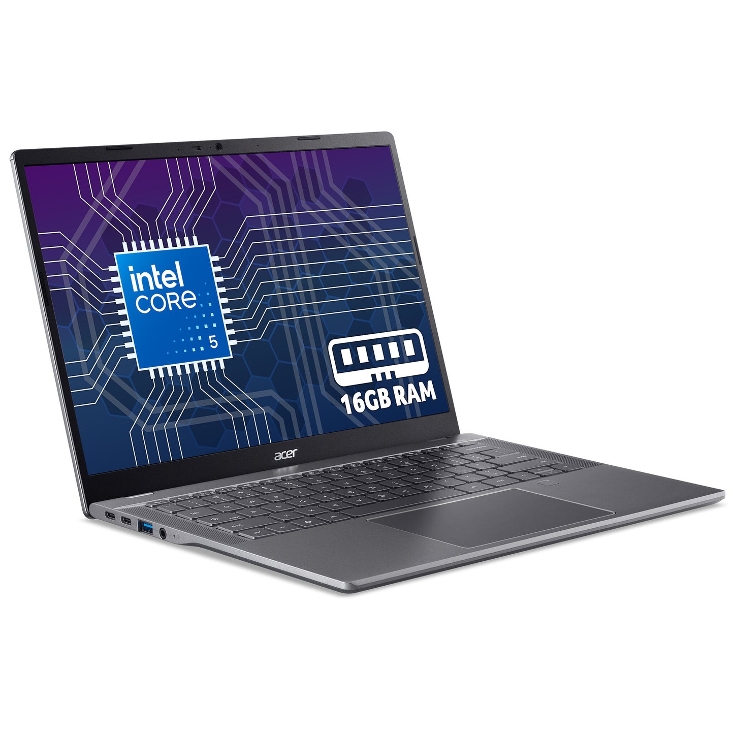 Acer Chromebook Enterprise 514 Plus 514 (CBE594-2T) - Intel Core 5, 16GB RAM, 256GB SSD, 14" WUXGA touchscreen, Chrome OS