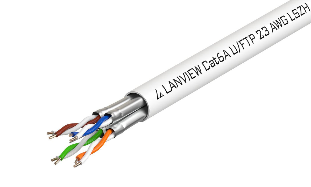 Lanview LVN122430 networking cable White 500 m Cat6a U/FTP (STP) Round