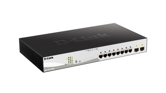 D-Link 10-Port Gigabit PoE+ network switch, Managed, 8-port