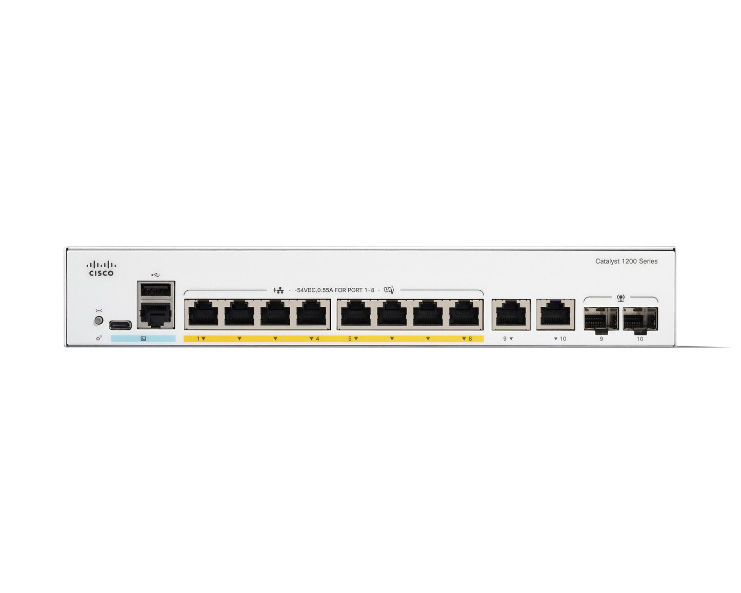 Cisco Catalyst 1200-8FP-2G Smart Switch, 8 Port GE, Full PoE, 2x1GE Combo, Limited Lifetime Protection (C1200-8FP-2G)