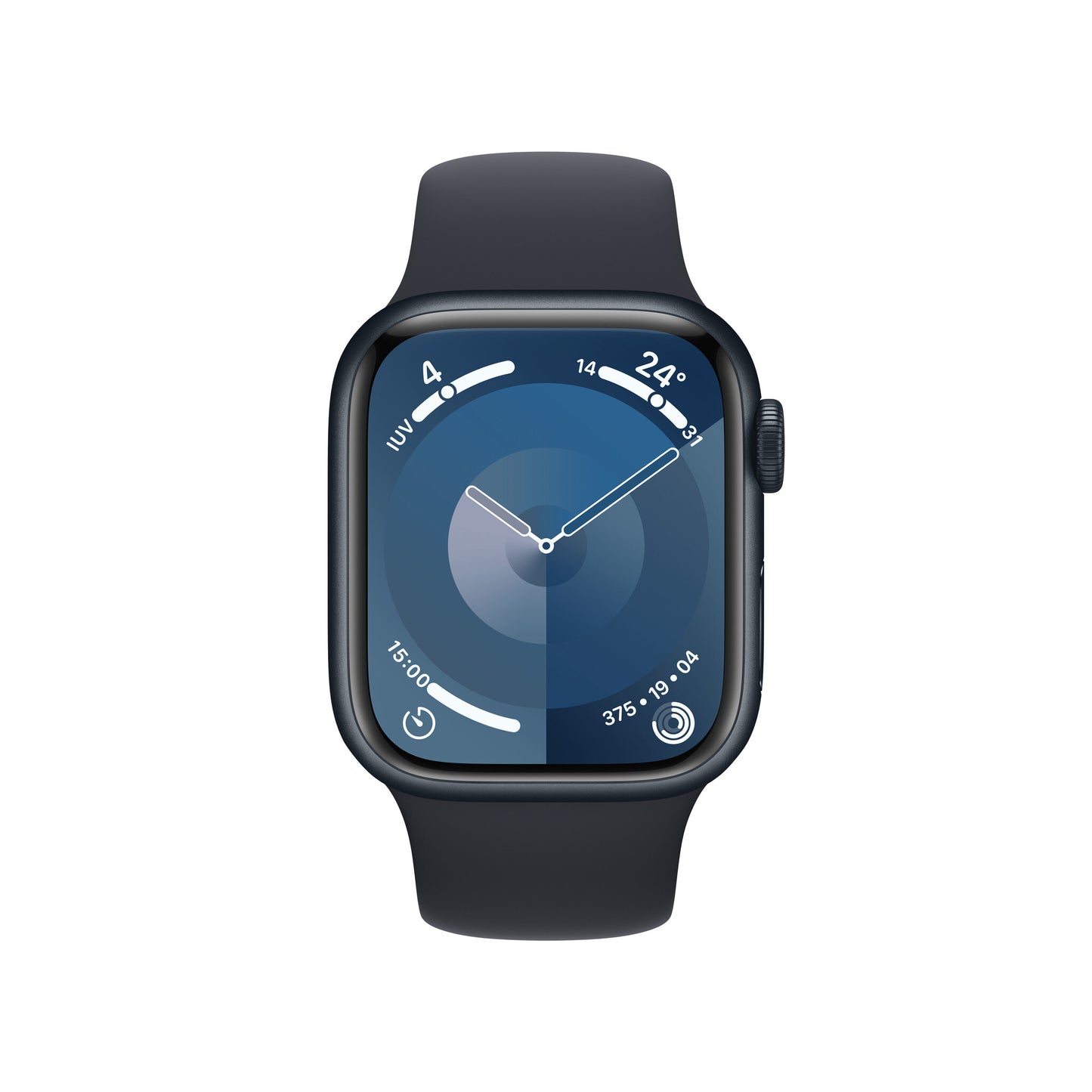 Apple Watch Series 9 GPS + Cellular 41mm Midnight Aluminium Case w/ Midnight Sport Band - S/M